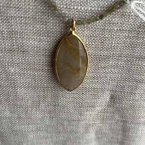 Rutilated Quartz with Labradorite necklace handmade in LA